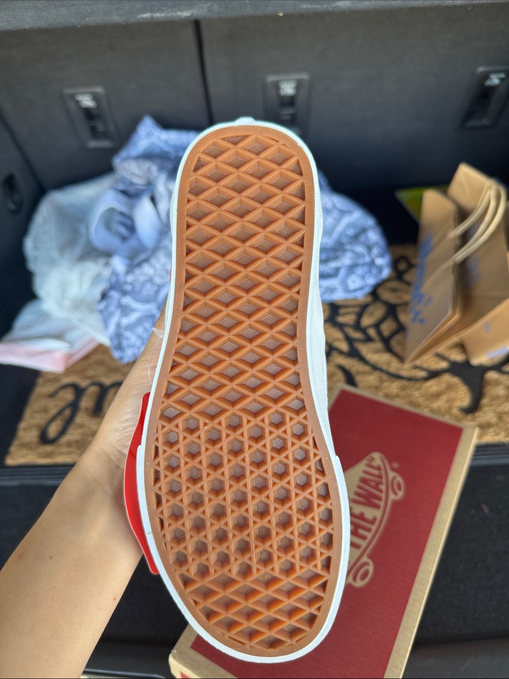 Vans Slip-On Checkerboard in White and Light Gray - Picture 3 of 3